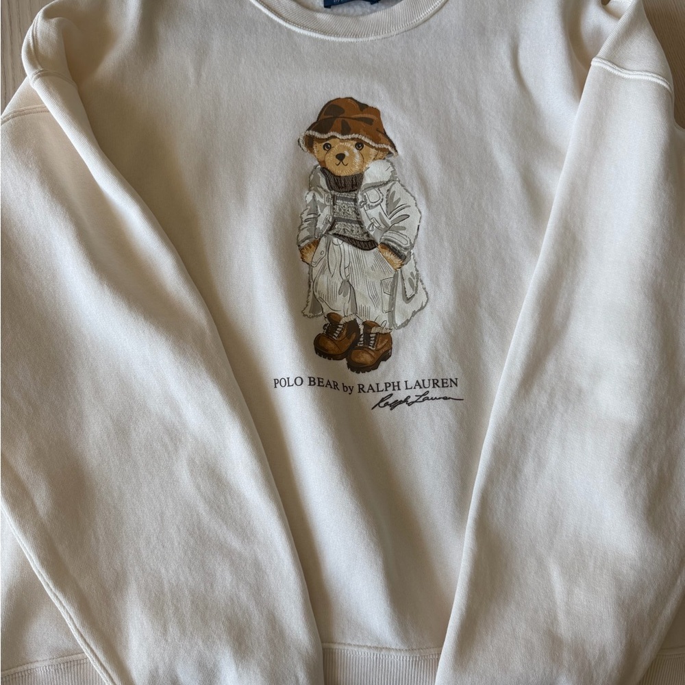 Polo Ralph Lauren Polo Bear Sweatshirt XL Cream - Picture 4 of 8